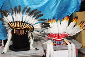 전통 인디언 추장머리장식